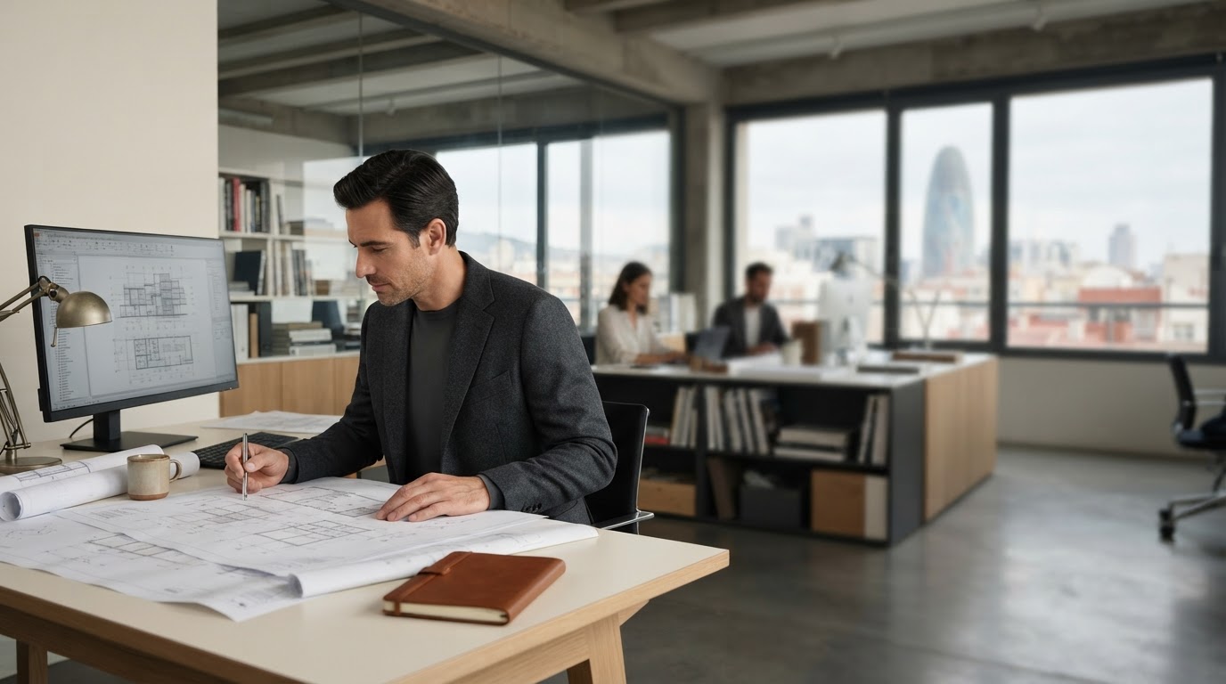 Zarelvanto Orelvio — composición arquitectónica con visualización de datos financieros